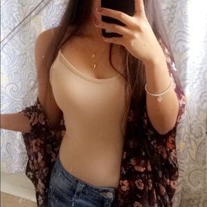 🍑Nude/ CreamForever 21 Bodysuit🍑